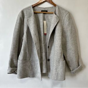 Talbots Wool Blend Grey Jacket Blazer NWT